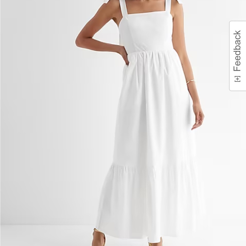 White tie strap maxi